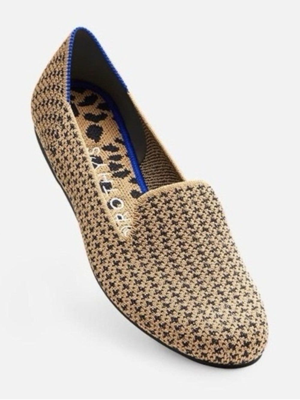 Rothy’s Gold Houndstooth Loafers Size 9